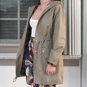 American Apparel Flannel Lined Raincoat